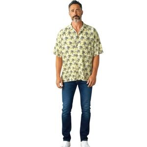 Cooke Street Honolulu 100% Cotton Tropical Palm Hawaiian Shirt – Men’s Size L